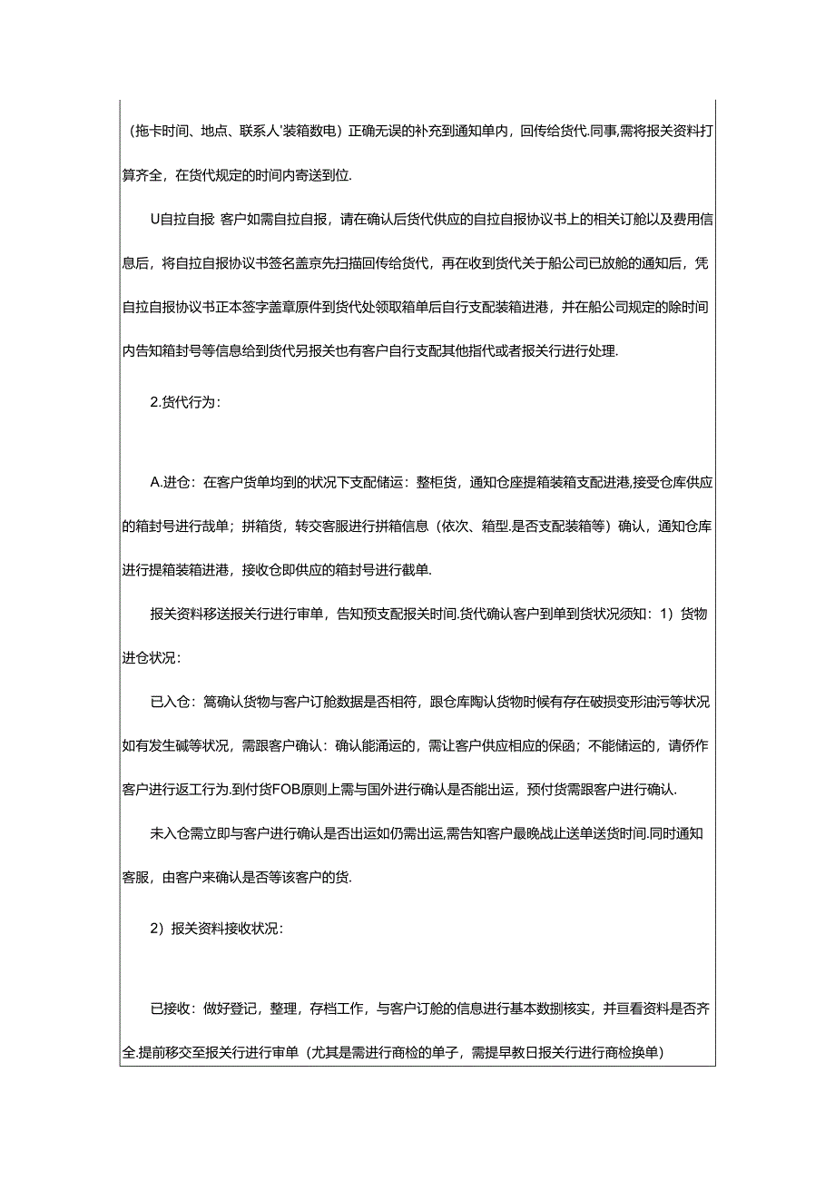 2024年海运货代操作岗位职责（共4篇）.docx_第2页