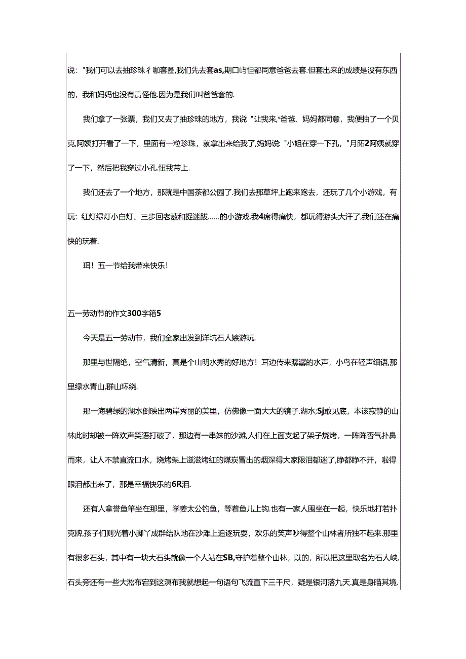 2024年五一劳动节的作文300字合集篇.docx_第3页