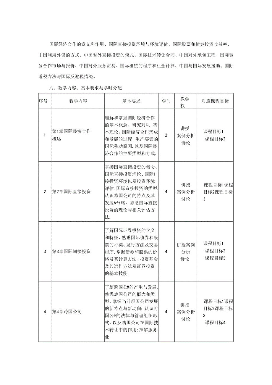 0323S02012-国际经济合作-2023版人才培养方案教学大纲.docx_第3页