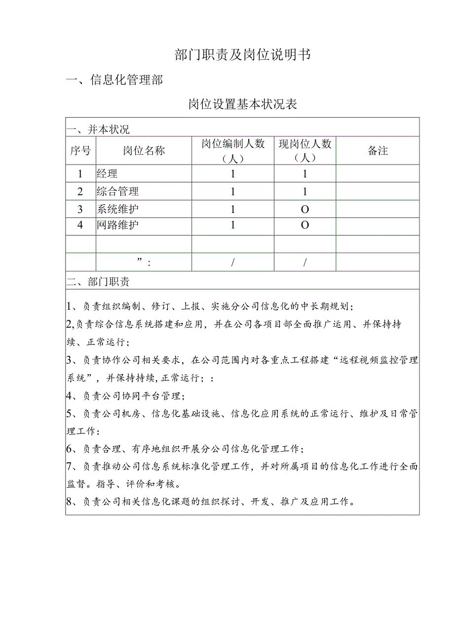 信息化管理部职责.docx_第1页