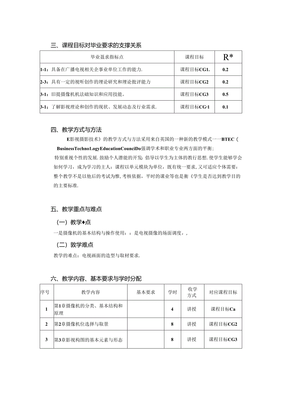 0823D00044-数字影像拍摄-2023版人才培养方案课程教学大纲.docx_第2页