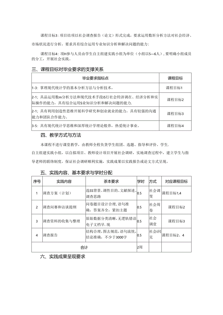 0323S06019-社会调研实践-2023版人才培养方案教学大纲.docx_第2页