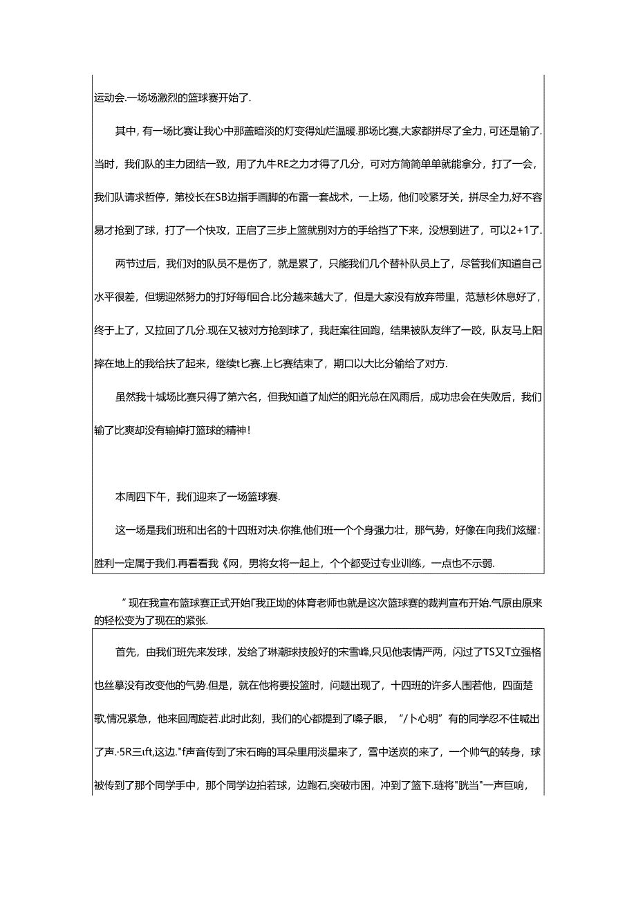 2024年篮球赛优秀作文400字.docx_第3页