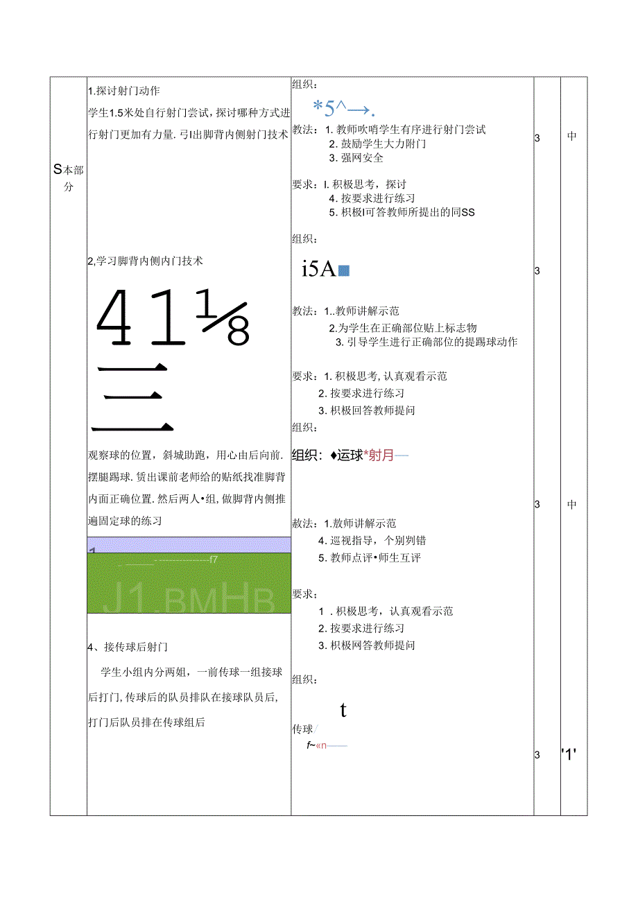 人教四年级体育与健康第7课射门与游戏 大单元课时教案.docx_第2页