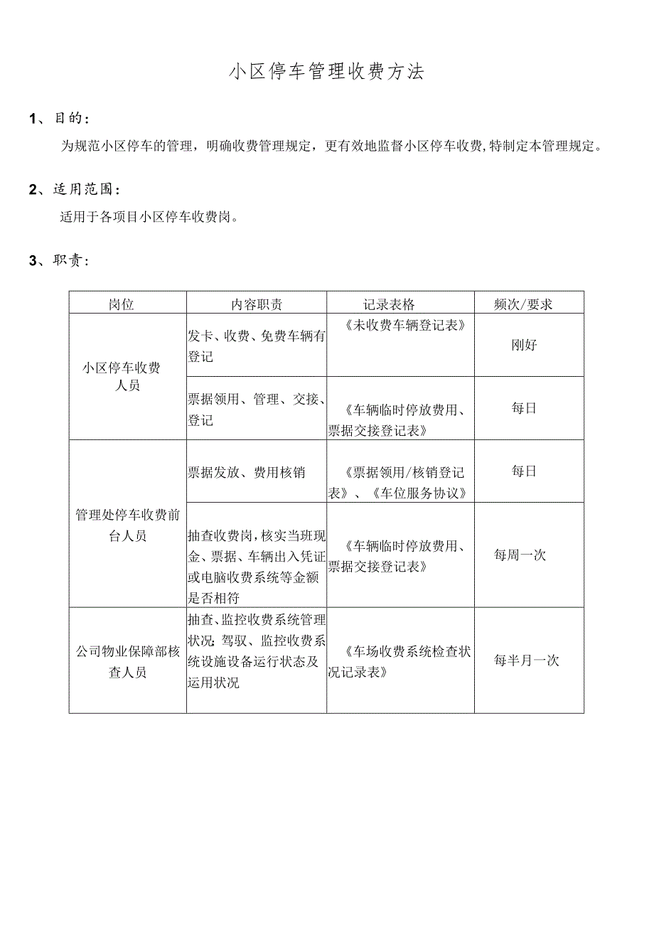 停车场收费管理办法.docx_第1页