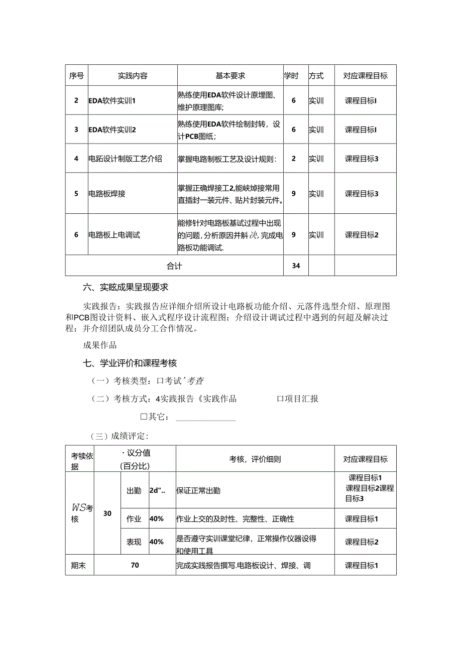 1523D09019-EDA设计与实训-2023版人才培养方案课程教学大纲.docx_第3页