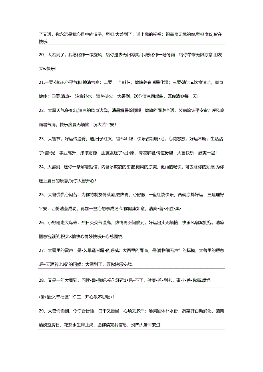 2024年年大暑快乐的祝福语汇总78句.docx_第3页