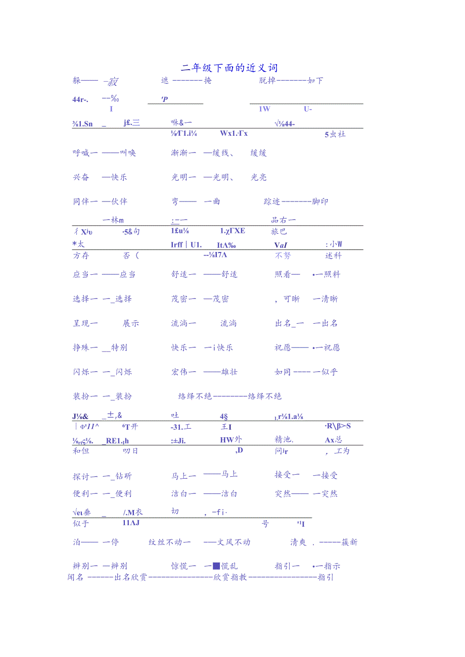 二年级下册的近义词.docx_第1页