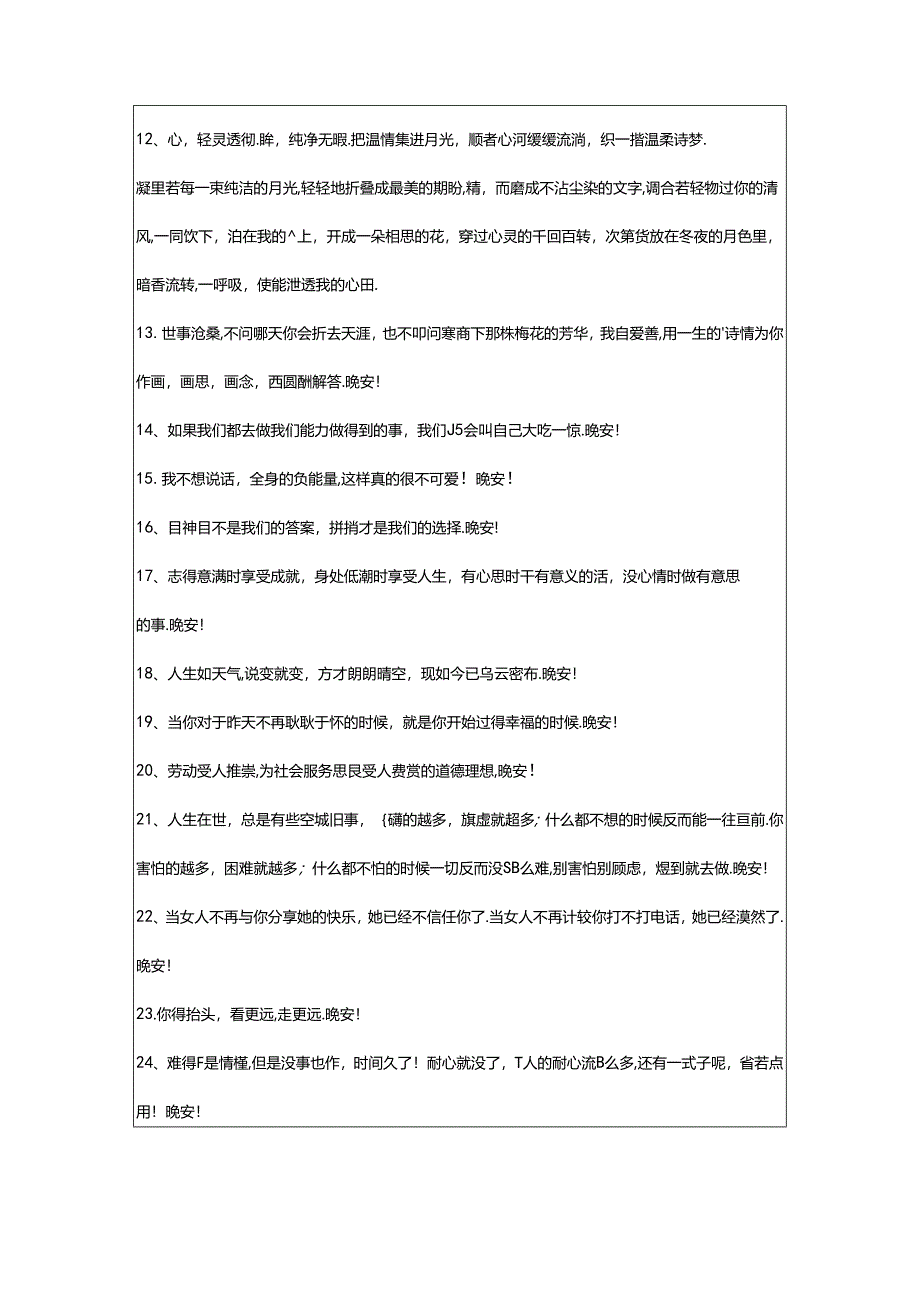 2024年年通用青春励志晚安语录朋友圈合集77条.docx_第2页