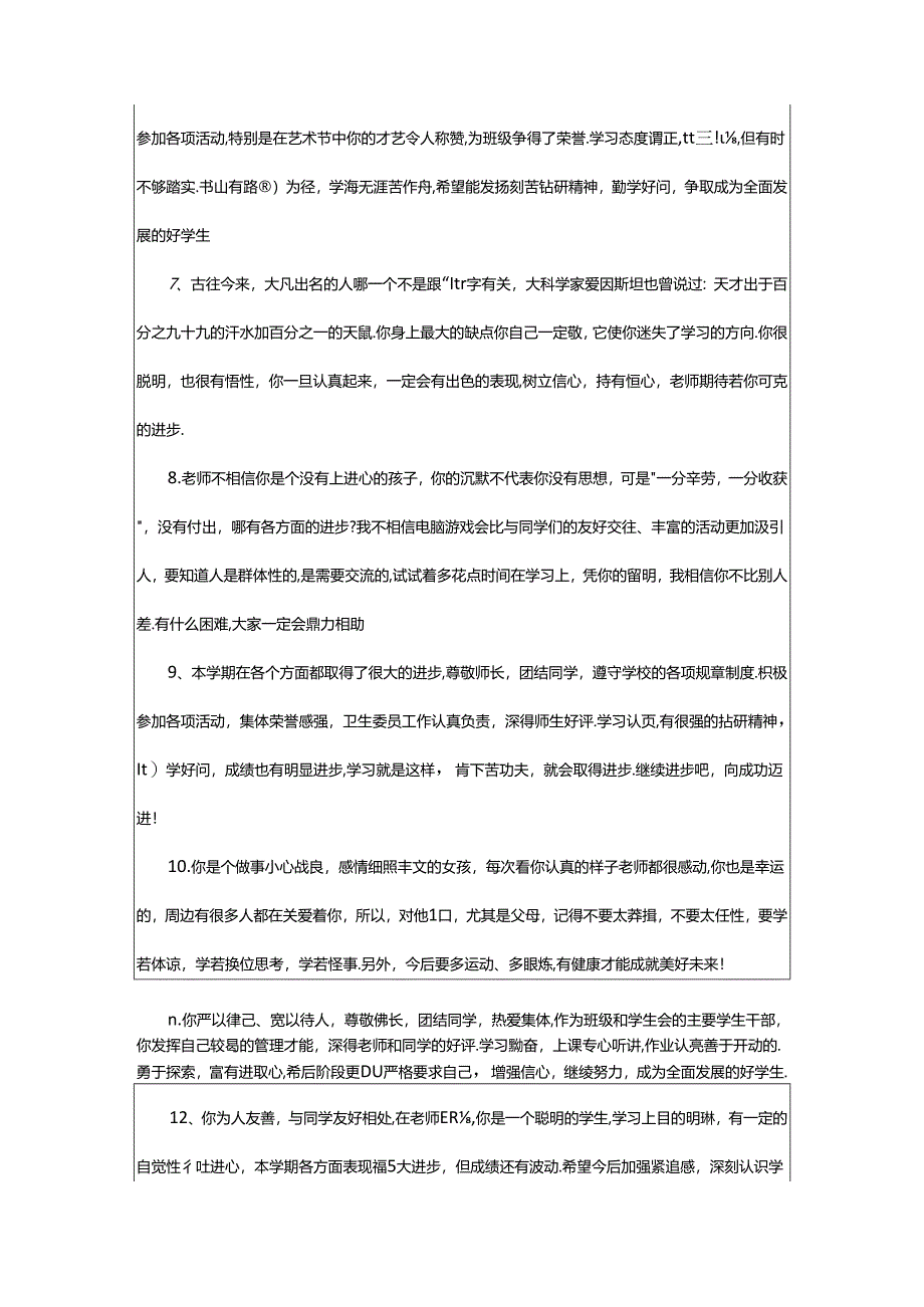 2024年中学生寒假表现评语（精选0句）.docx_第2页