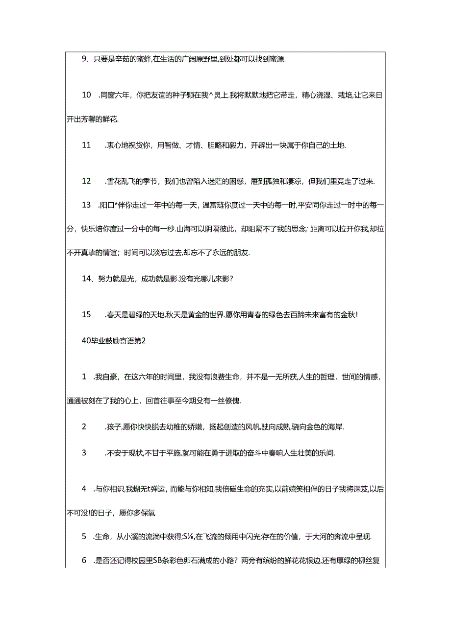 2024年年小学毕业鼓励寄语（精选0句）.docx_第2页