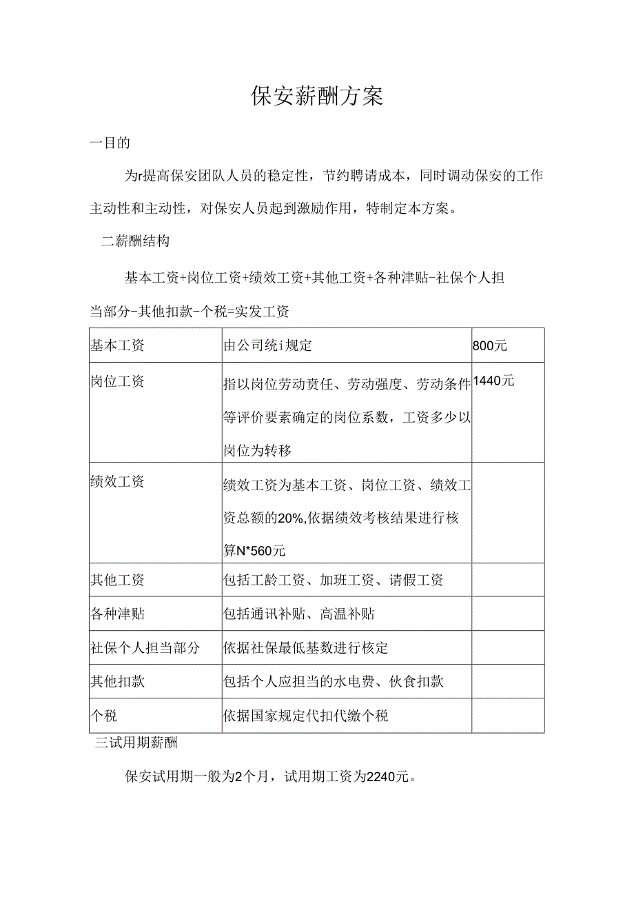 保安薪酬方案.docx_第1页