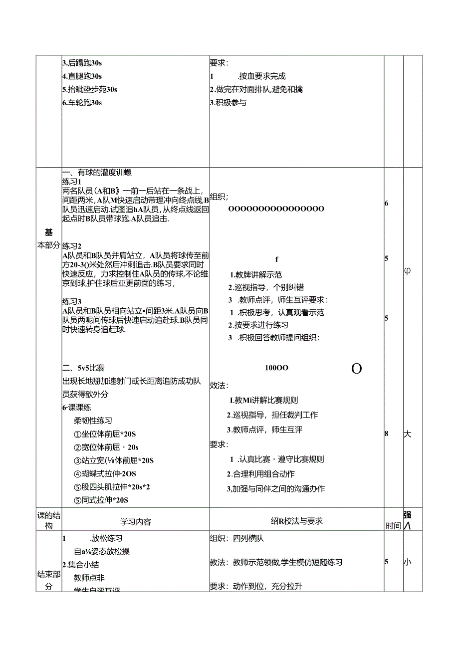 人教四年级体育与健康第12课足球专项体能 大单元课时教案.docx_第2页