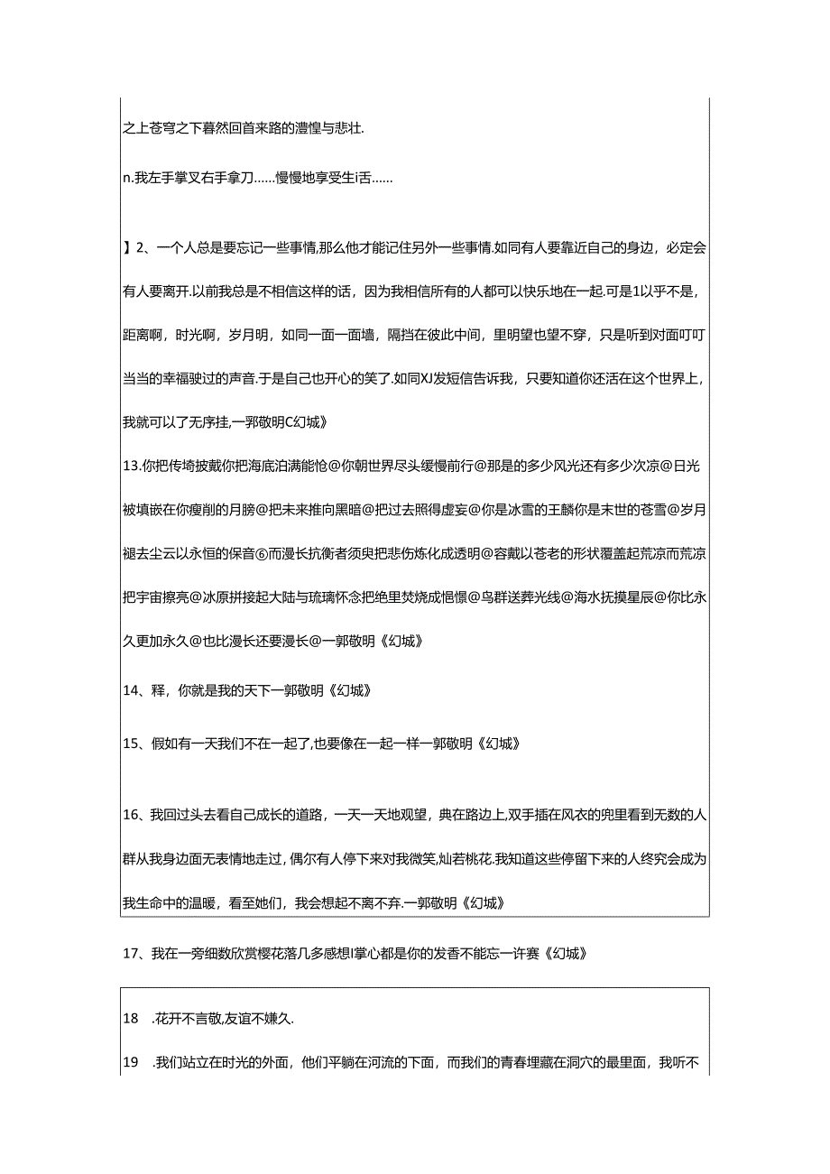 2024年年精选郭敬明的语录摘录55句.docx_第2页