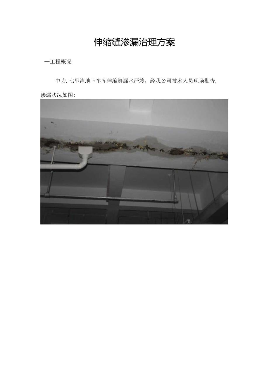 伸缩缝渗漏治理方案.docx_第1页