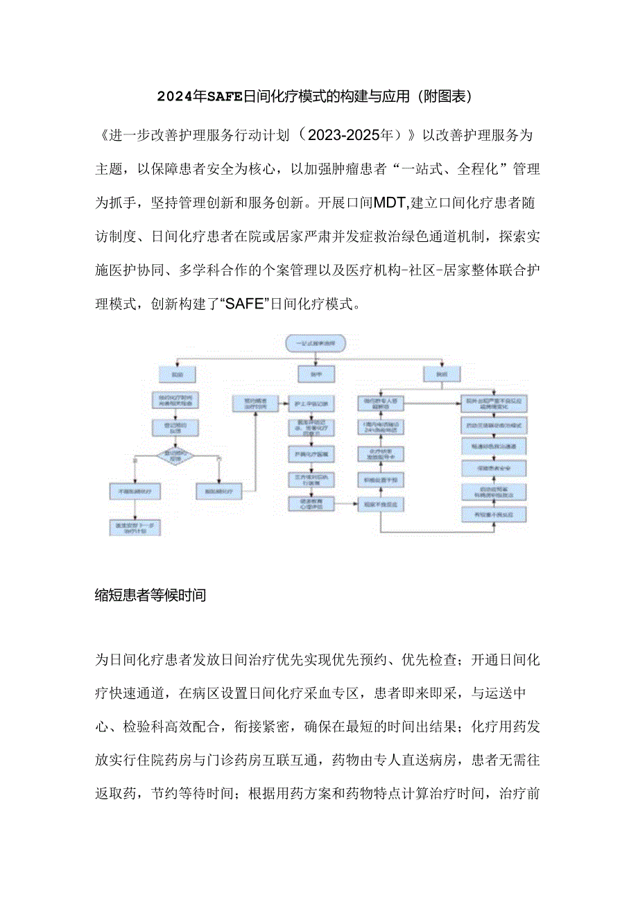 2024年SAFE日间化疗模式的构建与应用（附图表）.docx_第1页