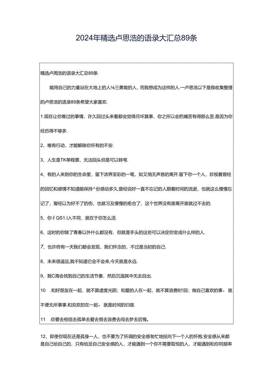 2024年精选卢思浩的语录大汇总89条.docx_第1页