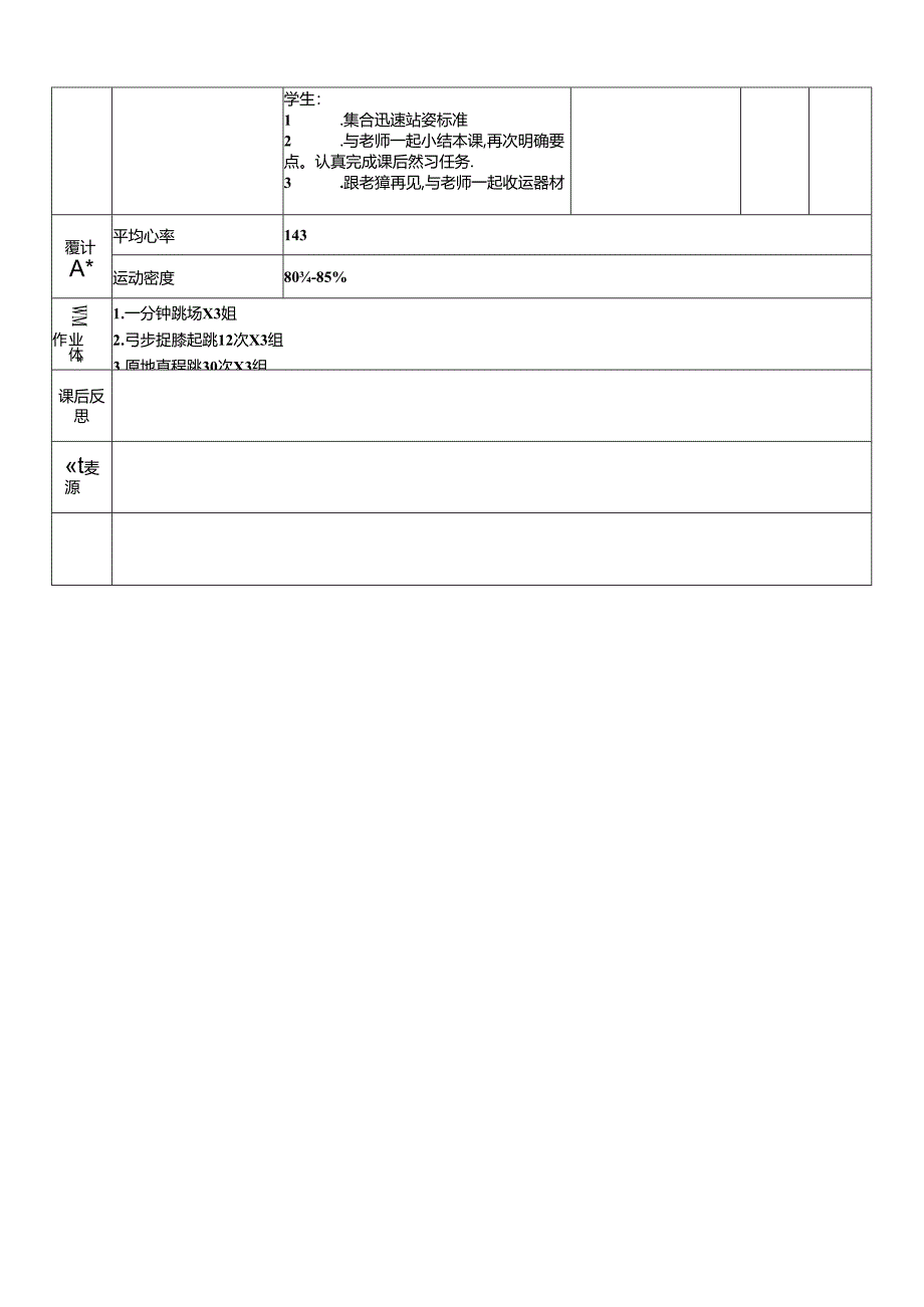 体育6年级 7田径—跨越式跳高-助跑 大单元课时教案.docx_第3页