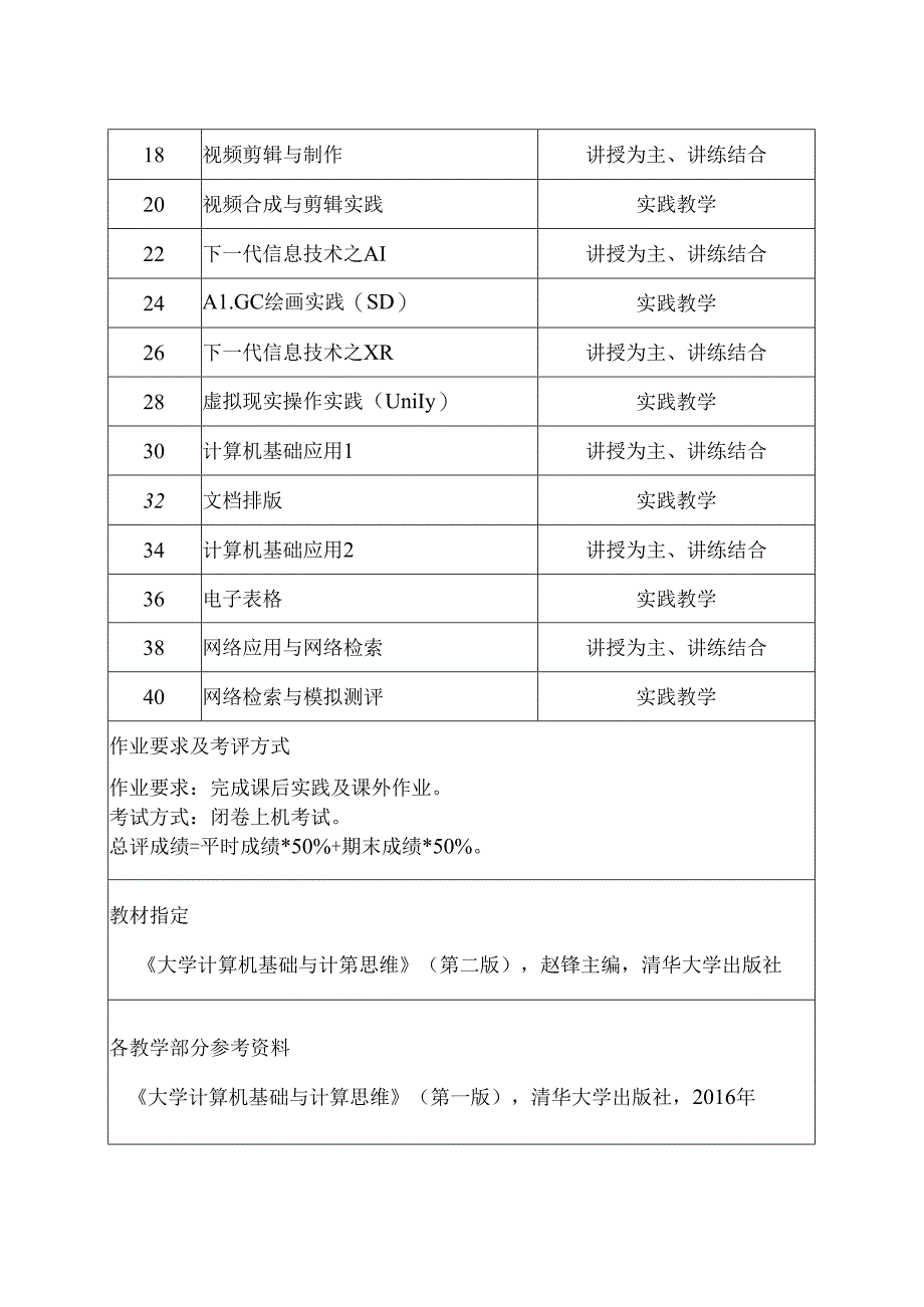 《大学计算机》教学进度表.docx_第2页