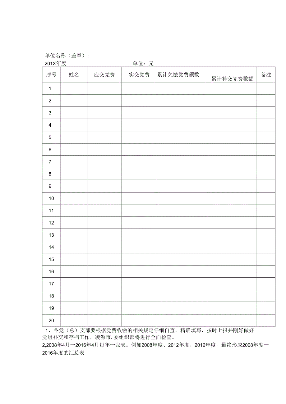 党员交纳党费台账.docx_第1页