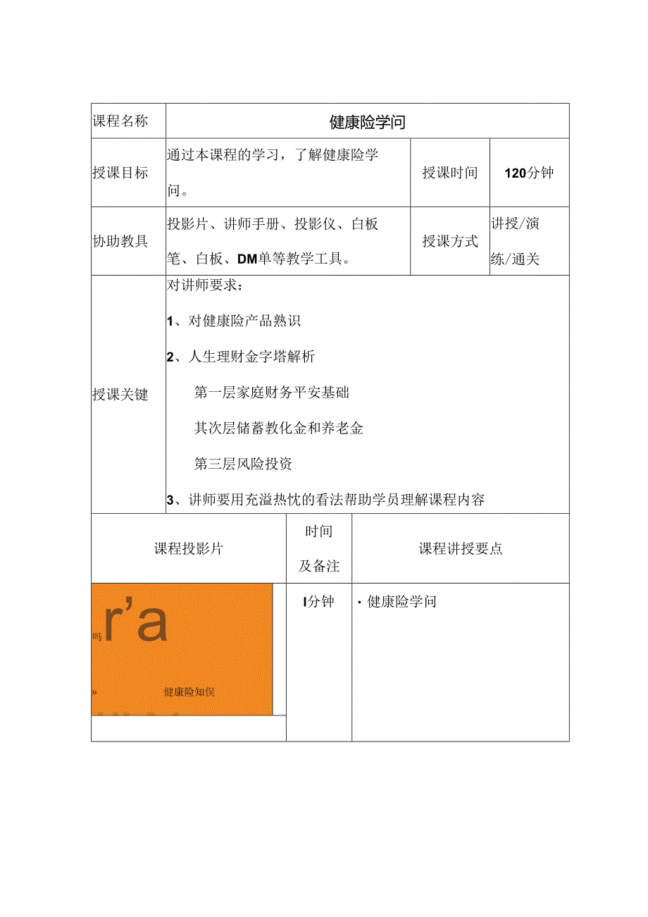 健康险知识讲师手册.docx_第1页