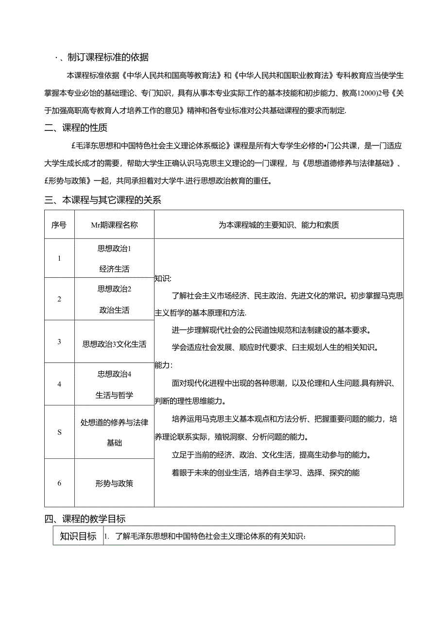 《毛泽东思想和中国特色社会主义理论体系概论》课程标准.docx_第2页