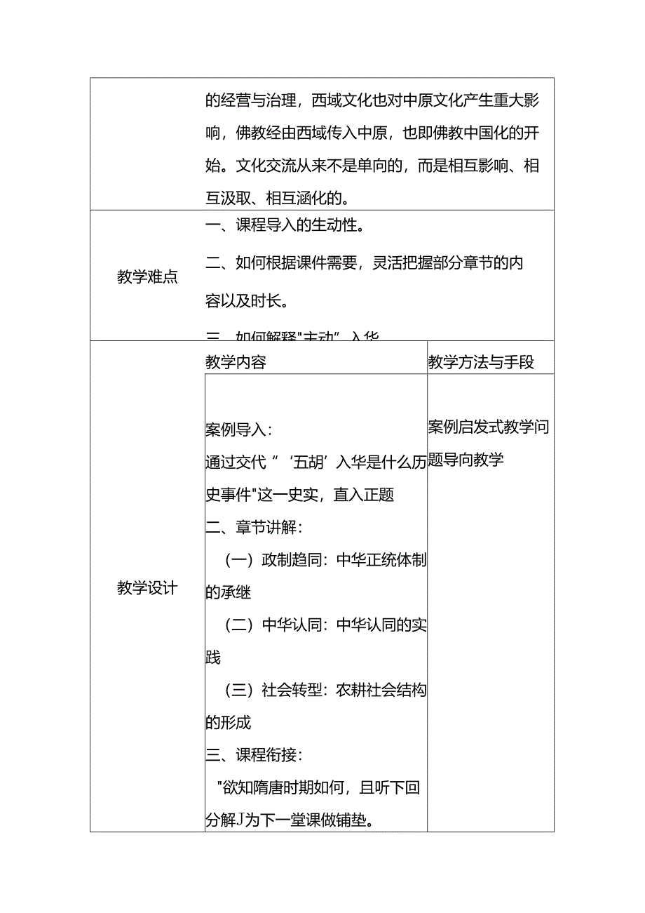 中华民族共同体概论教案6第六讲 五胡入华与中华民族大交融（魏晋南北朝）教案.docx_第3页