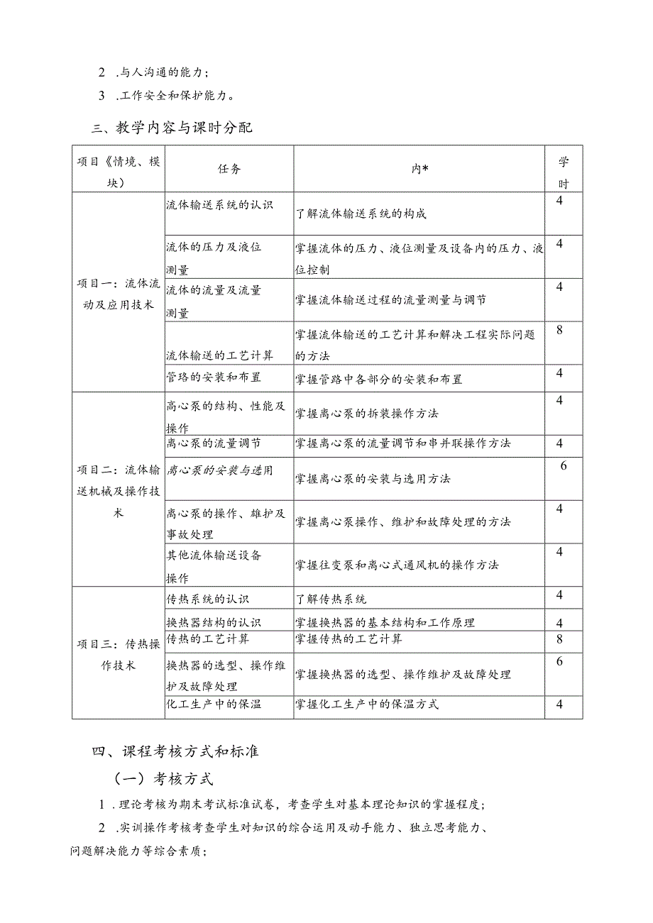 《流体流动与传热》课程标准.docx_第3页