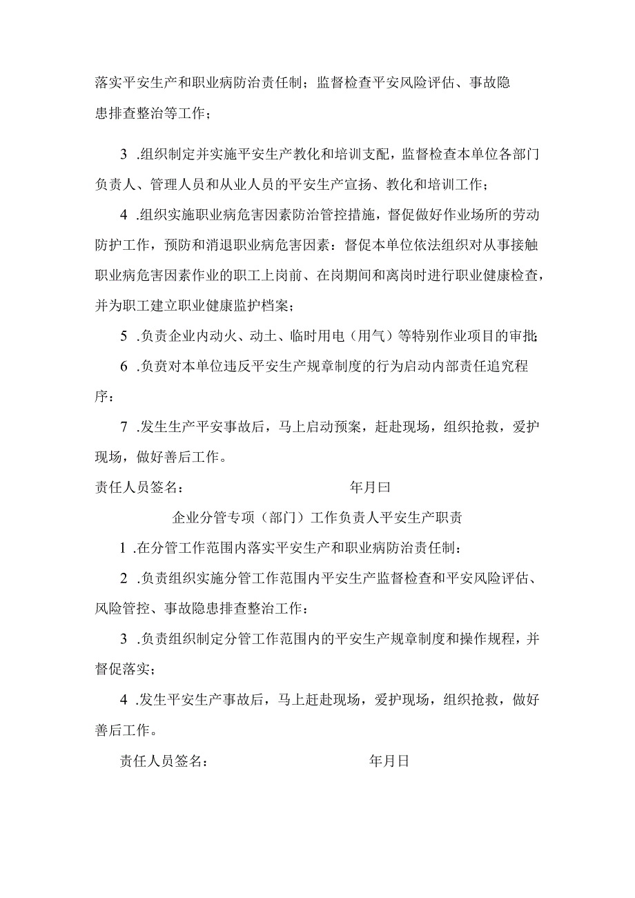 企业10类岗位责任制模板.docx_第2页