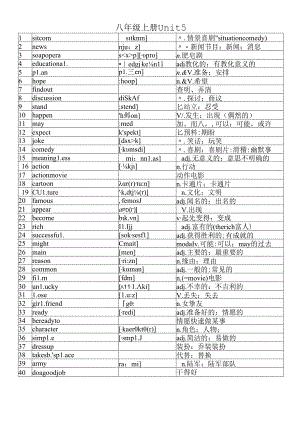 人教版八年级上册5单元单词附音标.docx