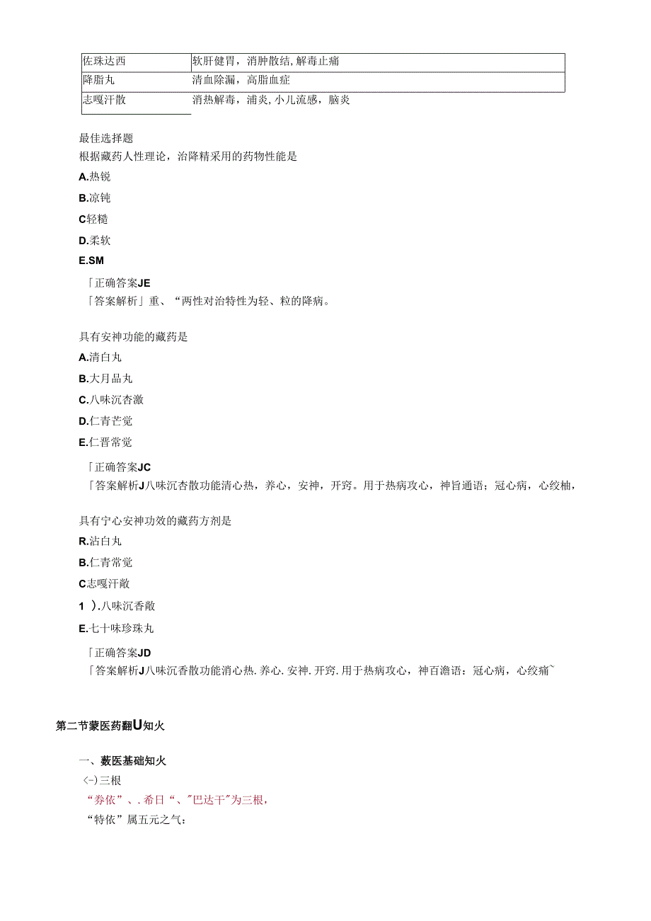 中医民族医药基础知识讲义及练习题.docx_第2页