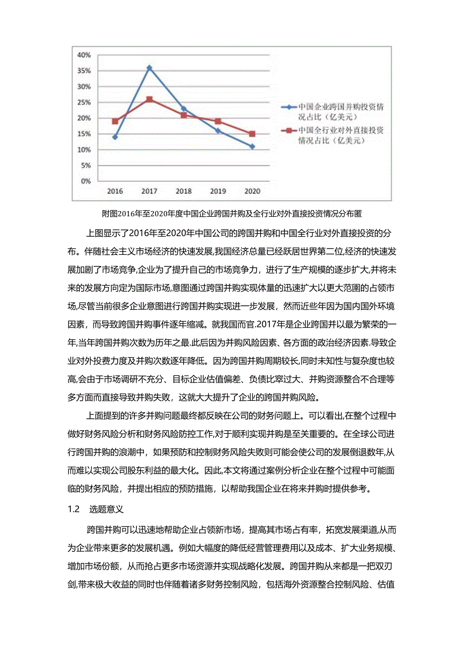 【《企业跨国并购财务风险探究—以J并购W为例》15000字（论文）】.docx_第2页