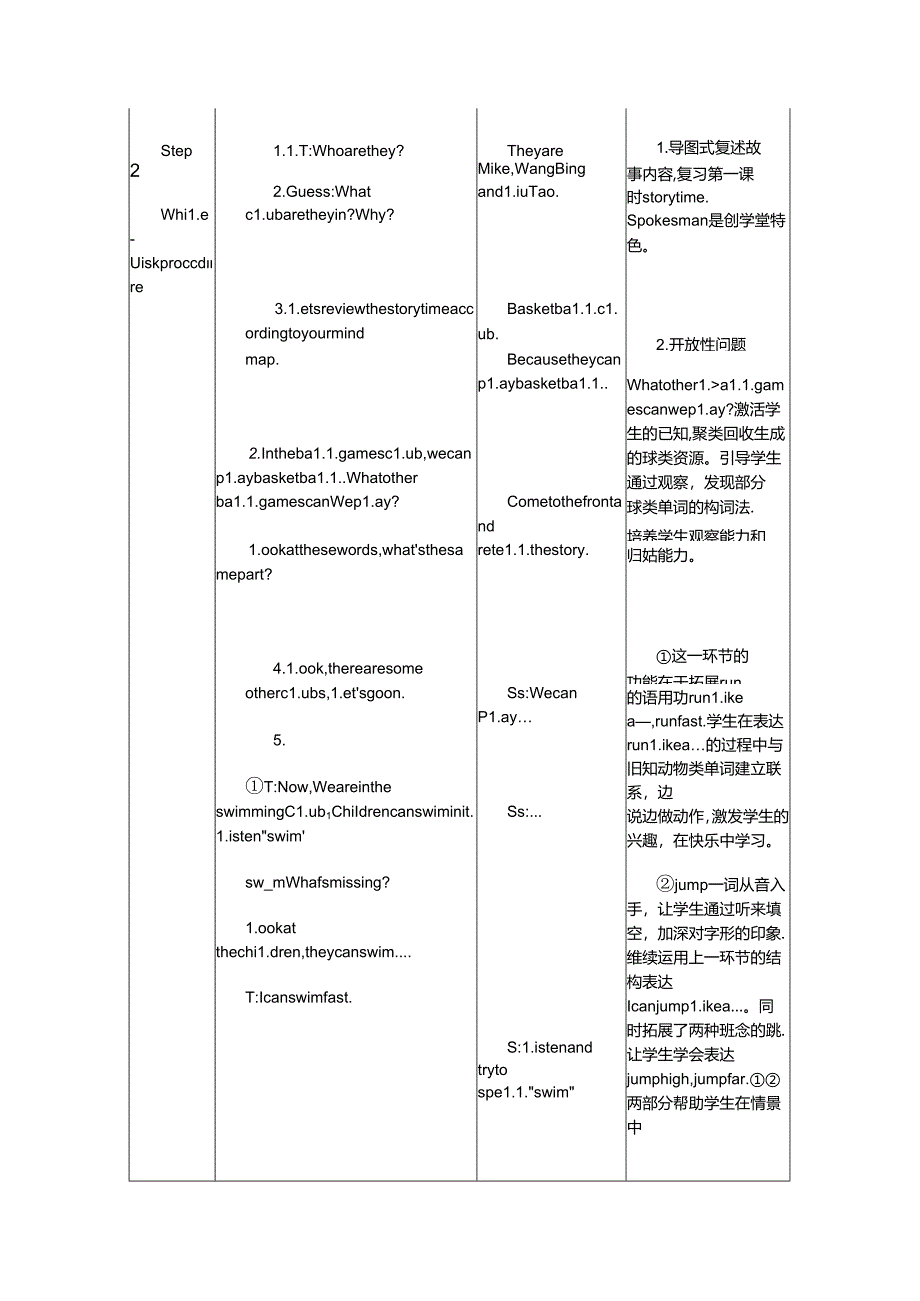 Unit 4 I can play basketball表格式教案.docx_第3页