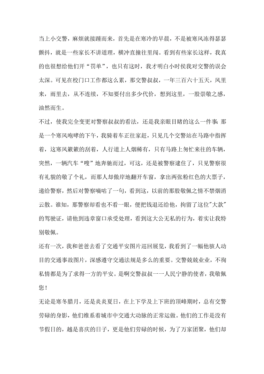 以可敬警察作文600字.docx_第3页