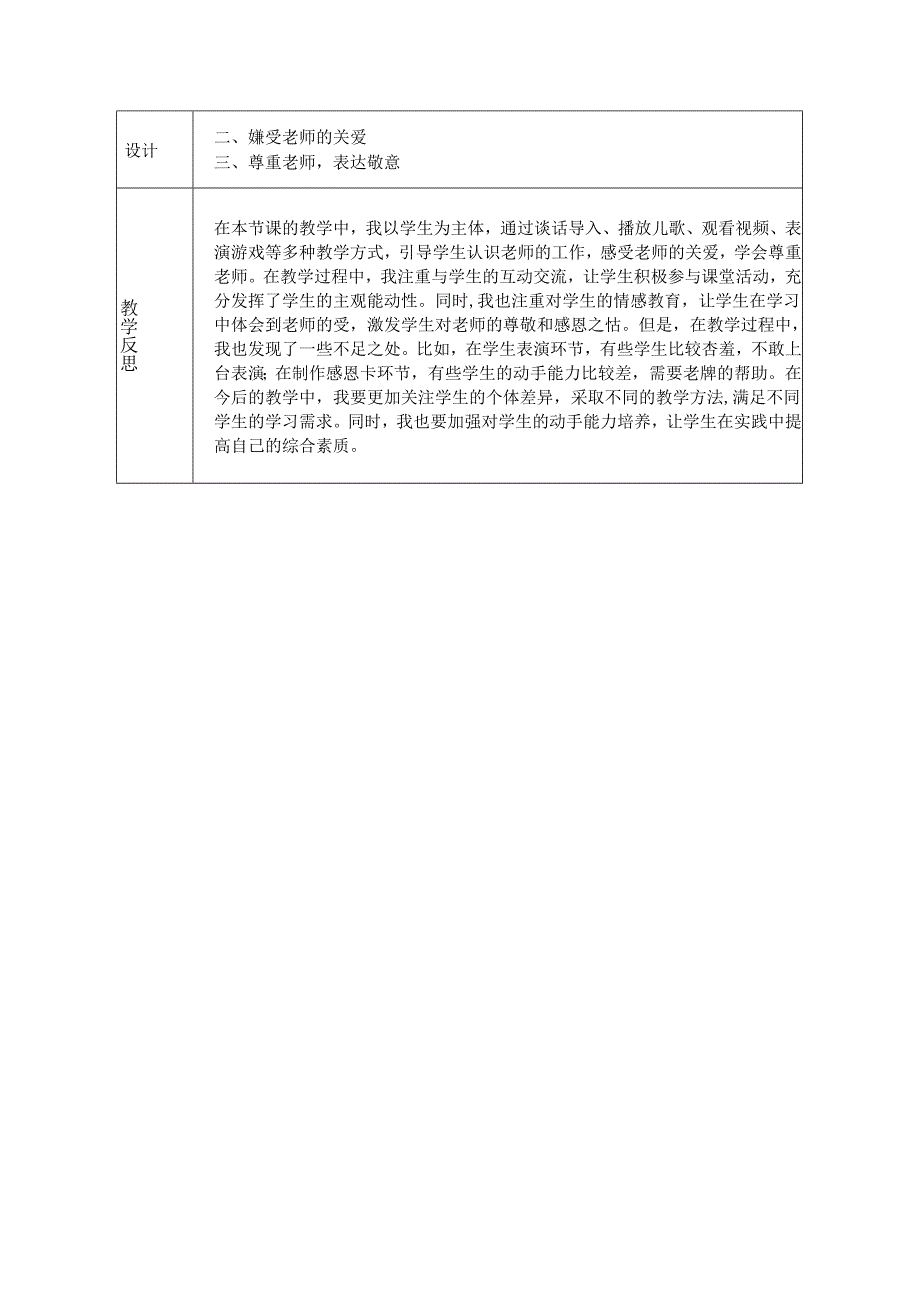 《5 老师 您好》教学设计2024-2025学年道德与法治一年级上册统编版（表格表）.docx_第3页