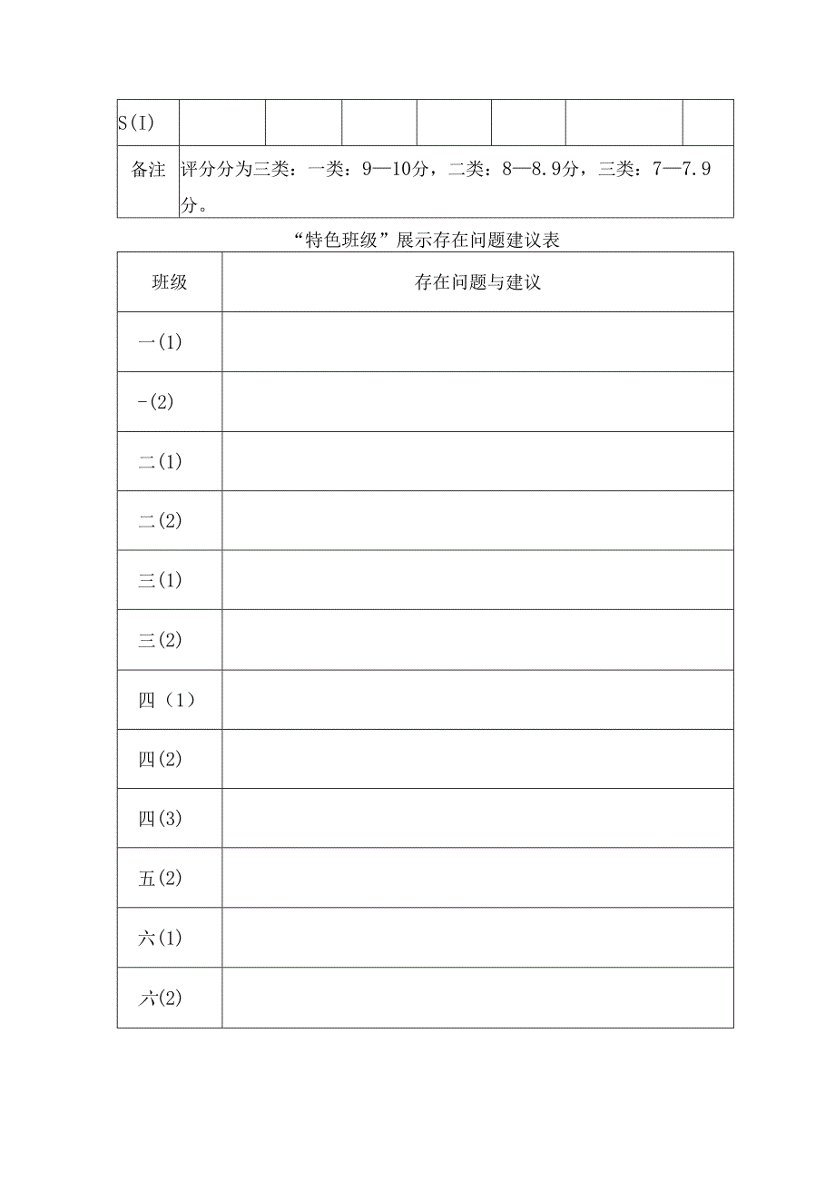 光辉中心小学特色班级展示活动评分表.docx_第2页