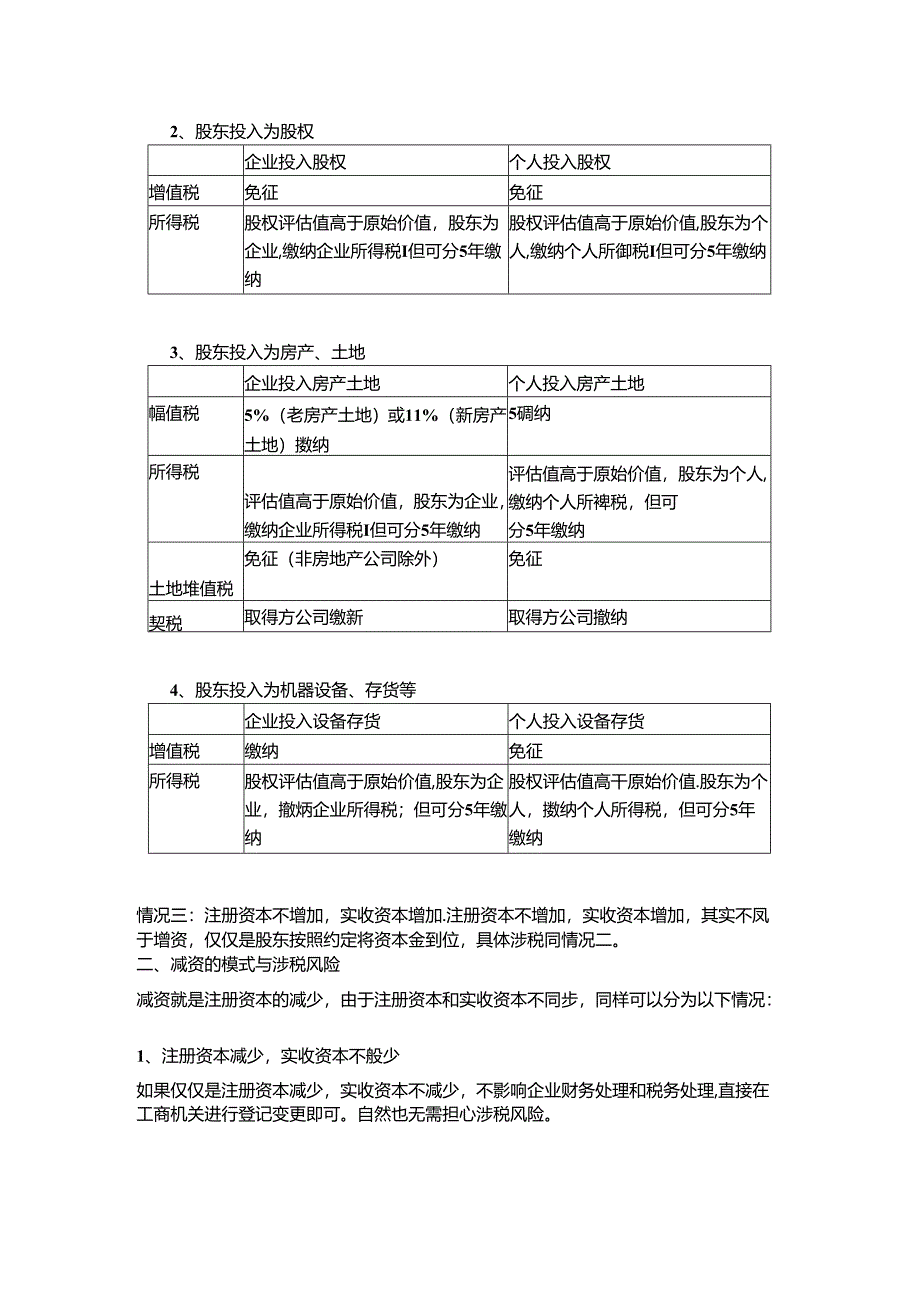 企业增资和减资是否存在涉税风险.docx_第2页