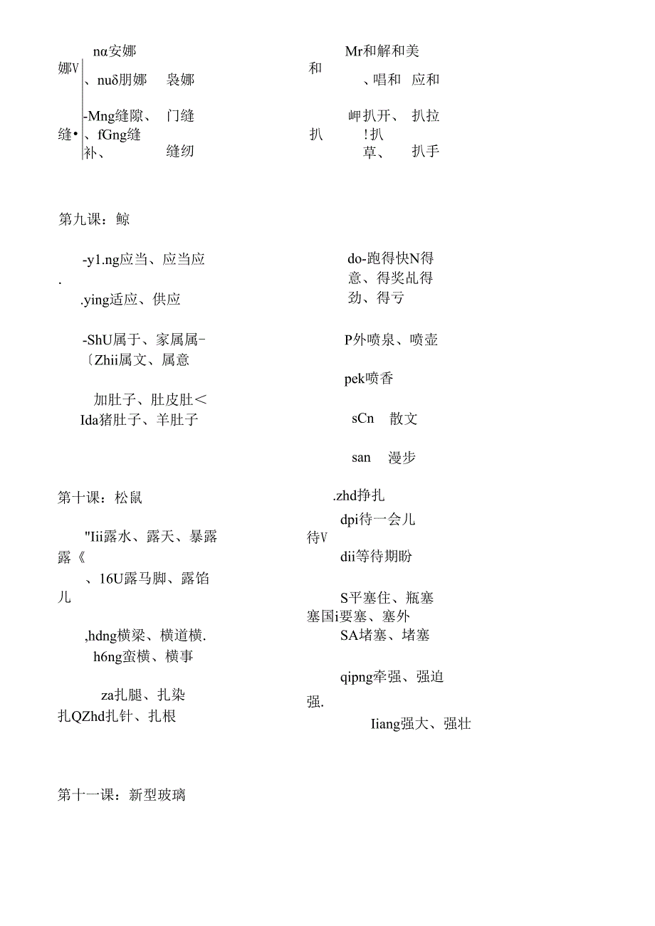 人教版五年级上册各课多音字汇总.docx_第3页