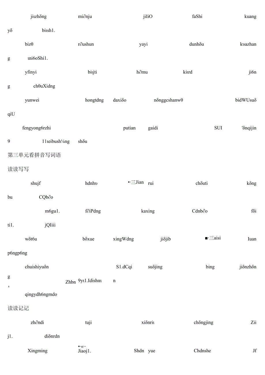 人教版小学六年级下册看拼音写词语[1].docx_第2页