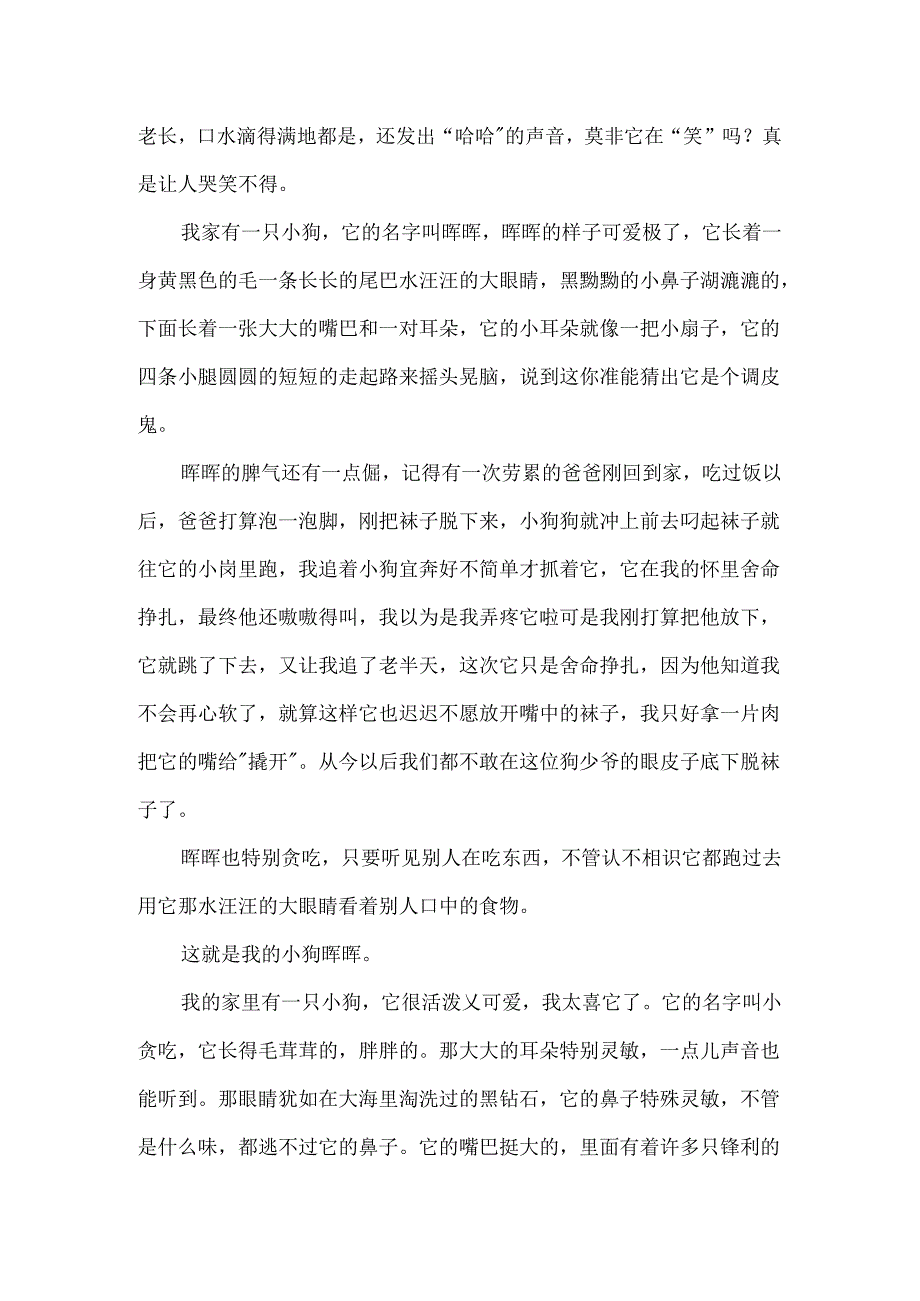 介绍一种事物五年级小狗.docx_第3页