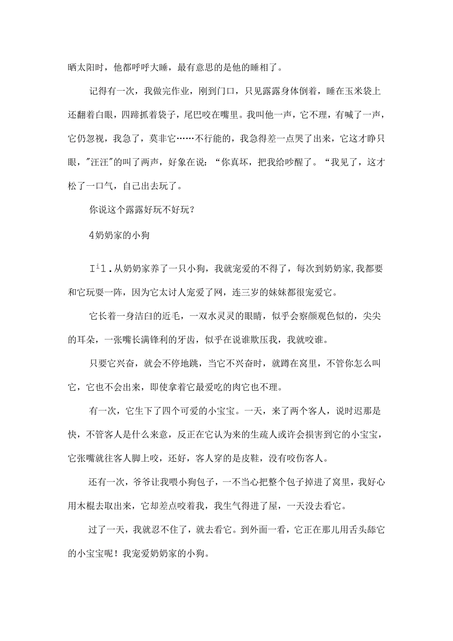 以奶奶家的小狗为题的作文.docx_第3页