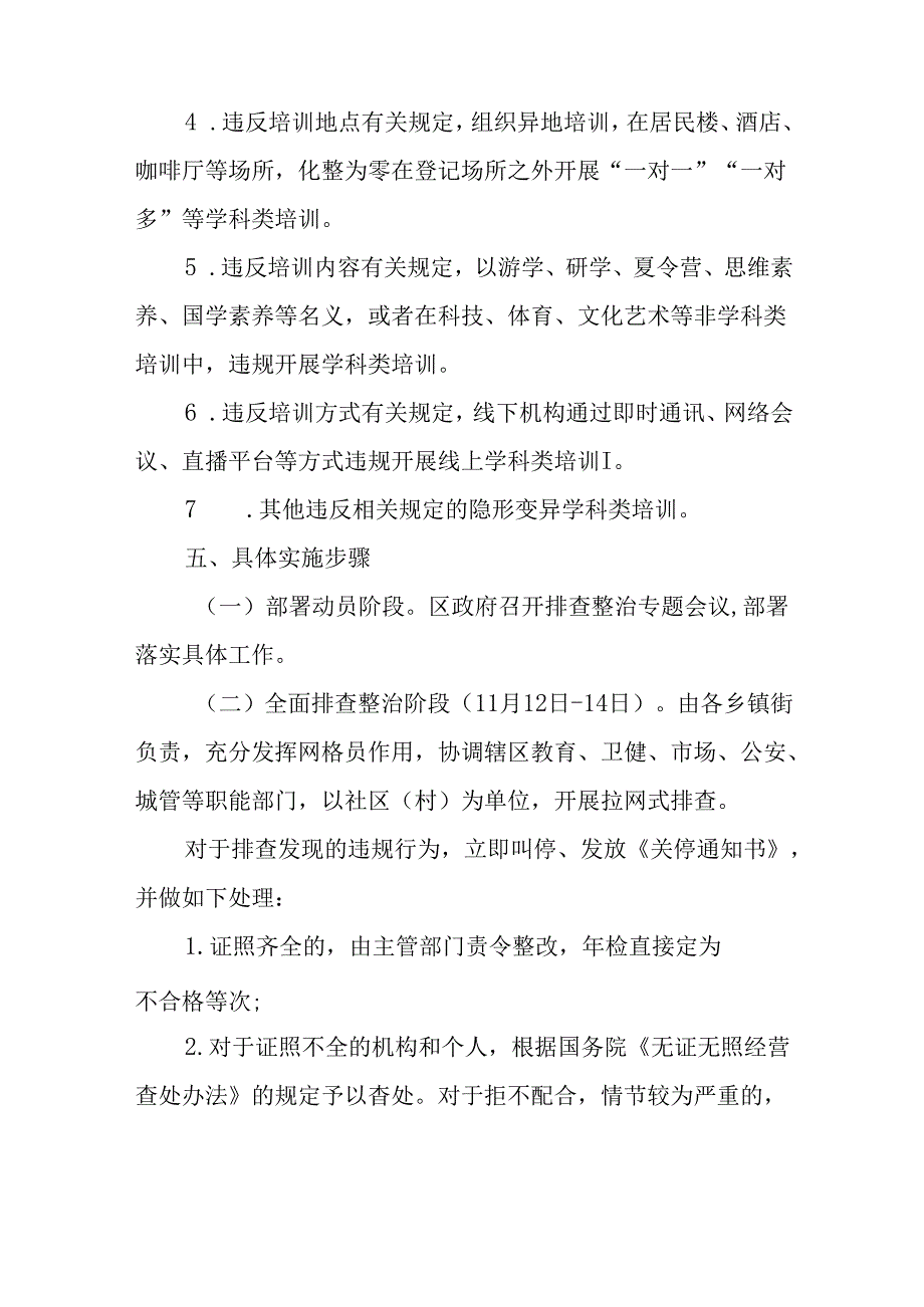 关于新时代“地下”违规培训排查整治工作方案.docx_第2页