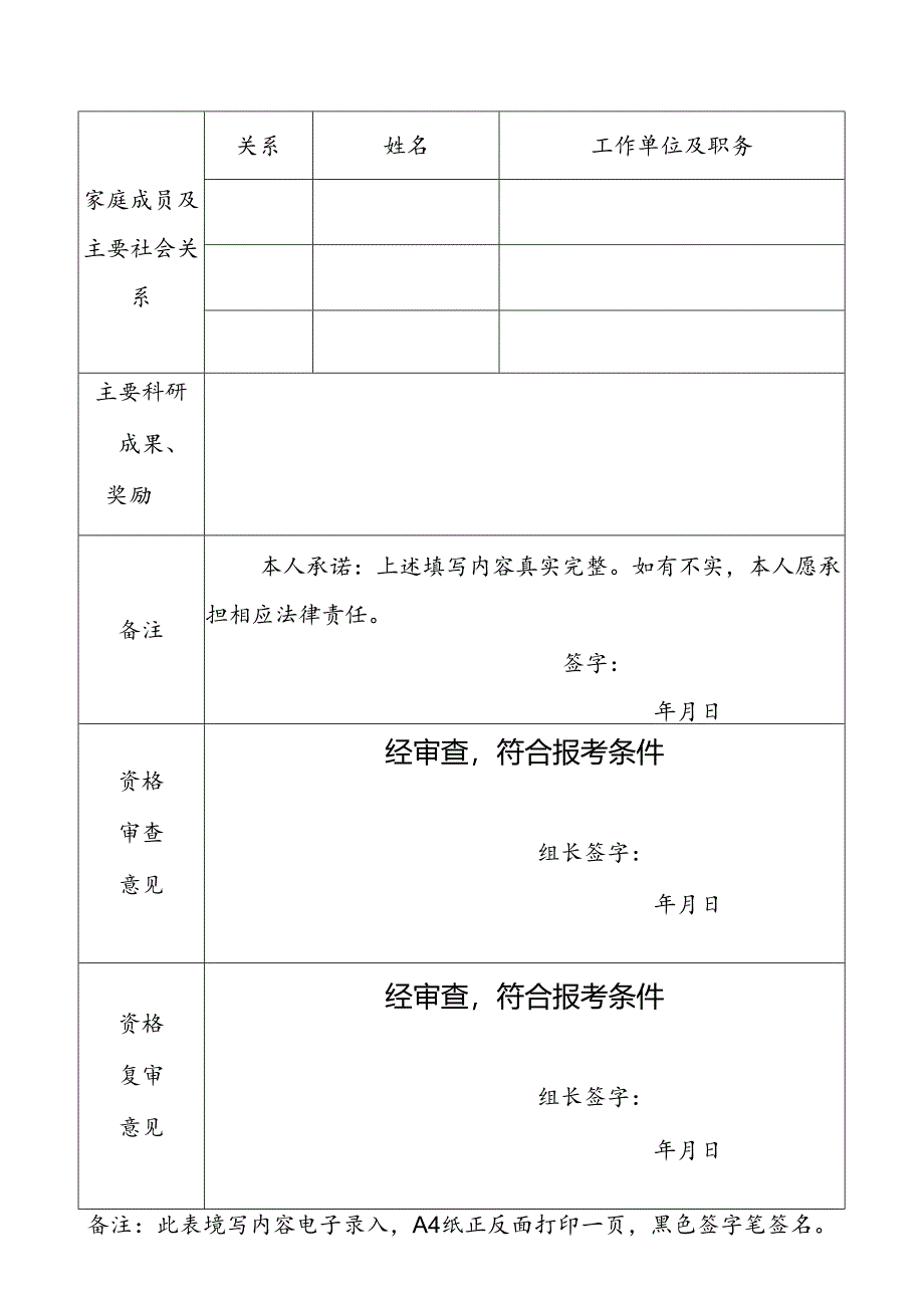 祁县公开招聘中小学教师报名表.docx_第2页