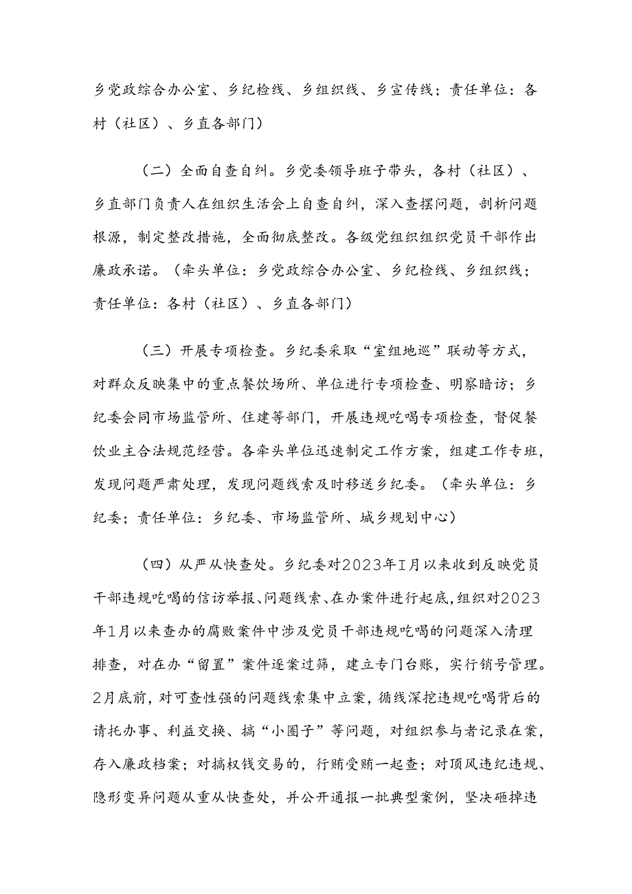 XX乡镇开展违规吃喝问题专项整治的工作方案.docx_第3页