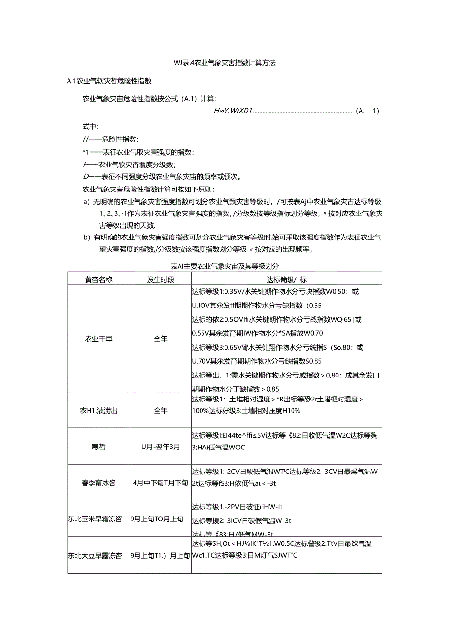 农业气象灾害指数计算方法.docx_第1页