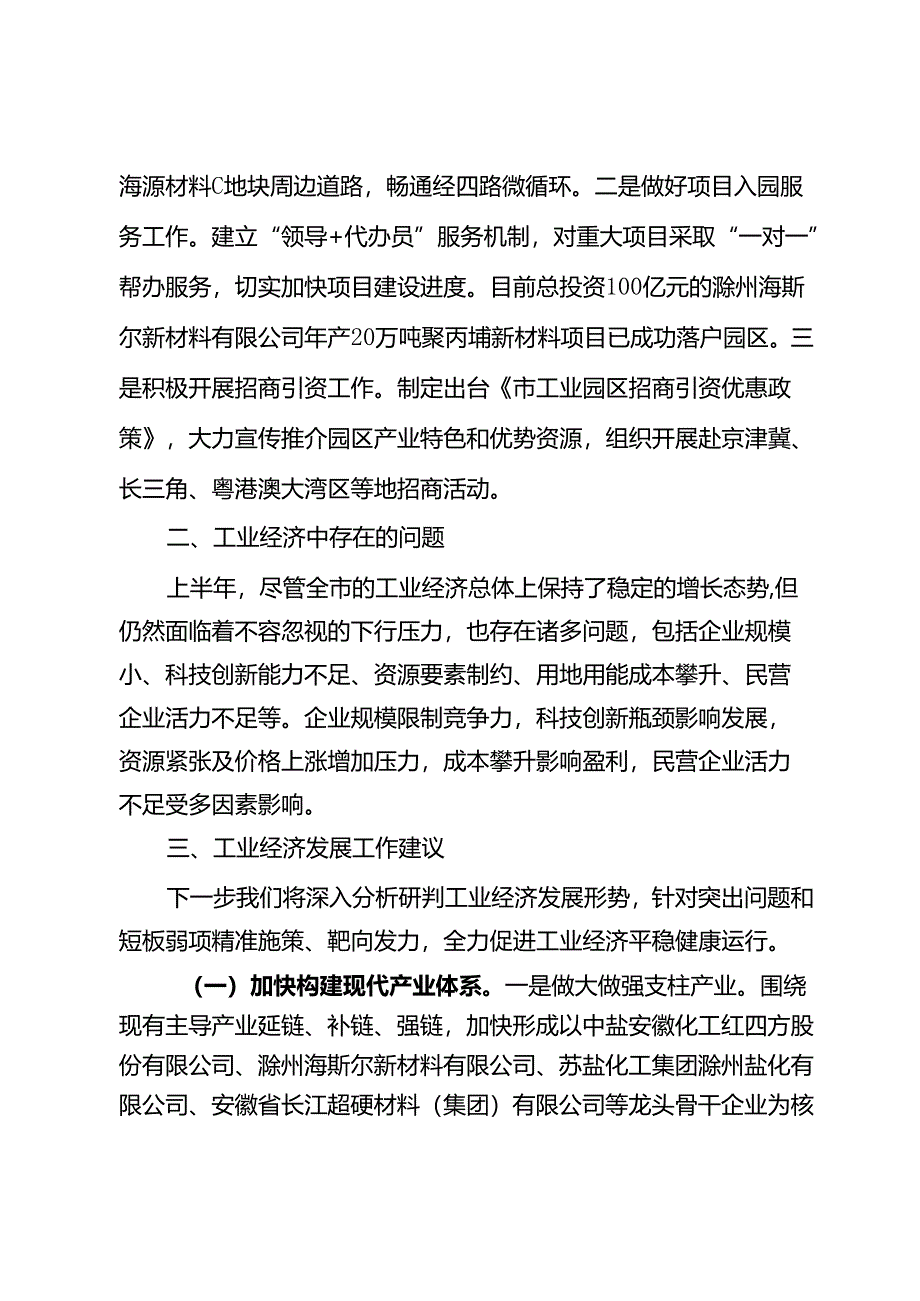 市工业园区2024年上半年经济运行分析报告.docx_第2页