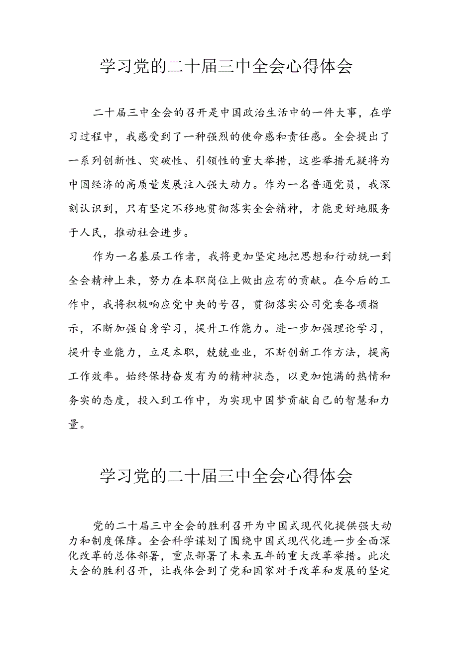 学习2024年学习党的二十届三中全会个人心得感悟 （3份）_69.docx_第2页