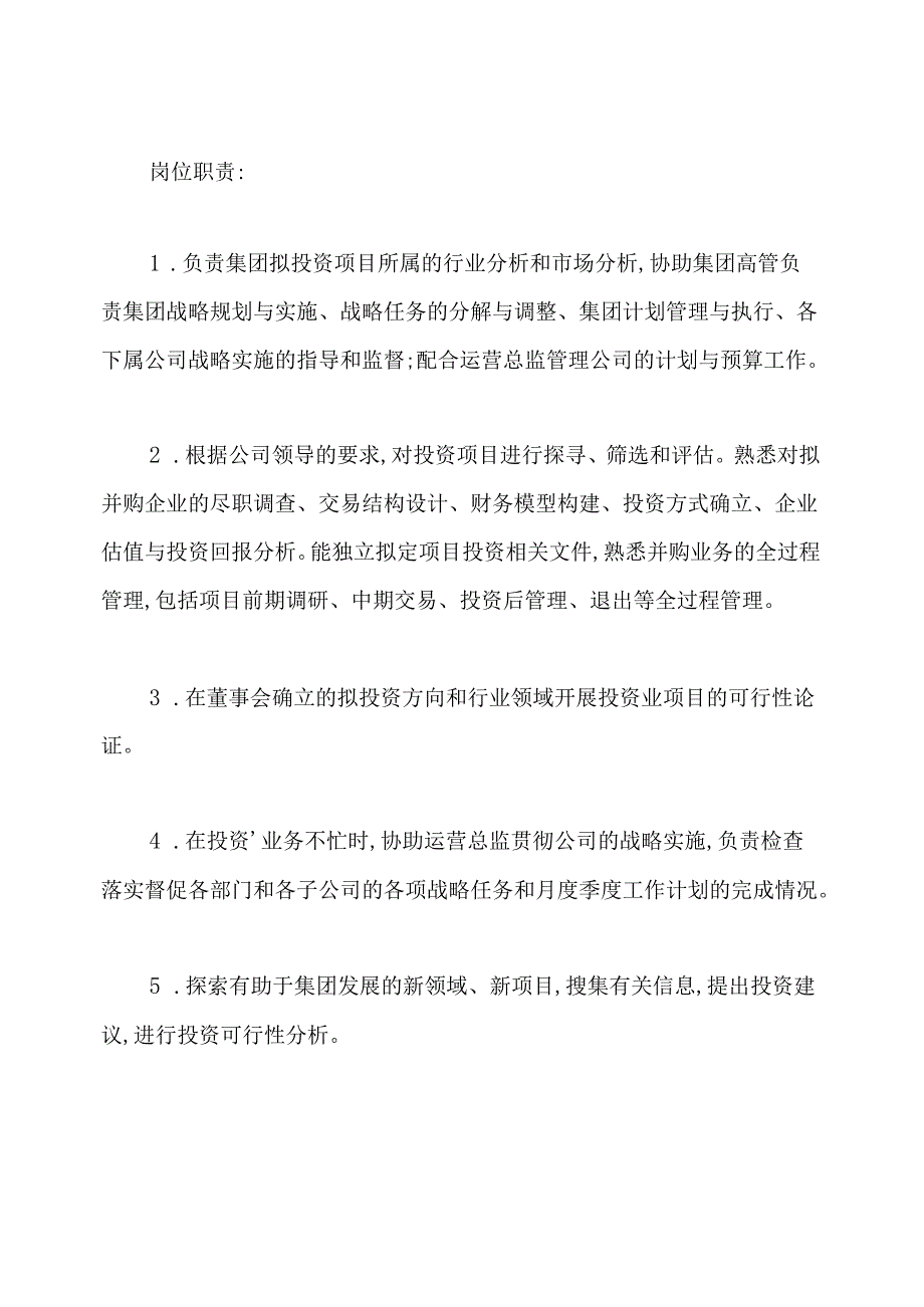 战略规划投资部岗位职责.docx_第3页