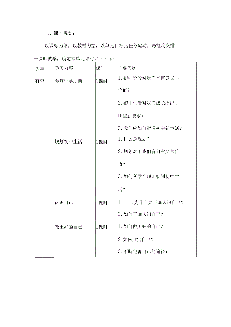 2024新七年级道德与法治上册第一单元认识自己教学设计.docx_第2页