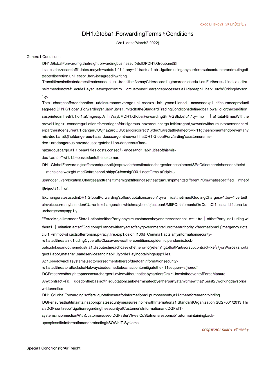 DHL Global Forwarding Terms & Conditions.docx_第1页